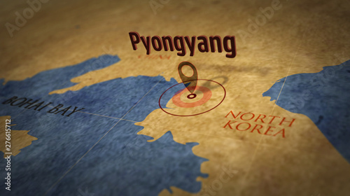 Pyongyang on map