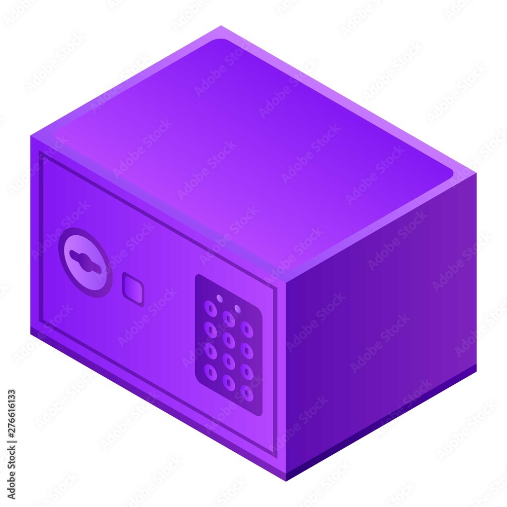 Home safe icon. Isometric of home safe vector icon for web design isolated on white background Home safe icon. Isometric of home safe vector icon for web design isolated on white background