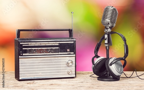 Retro style microphone and ...
