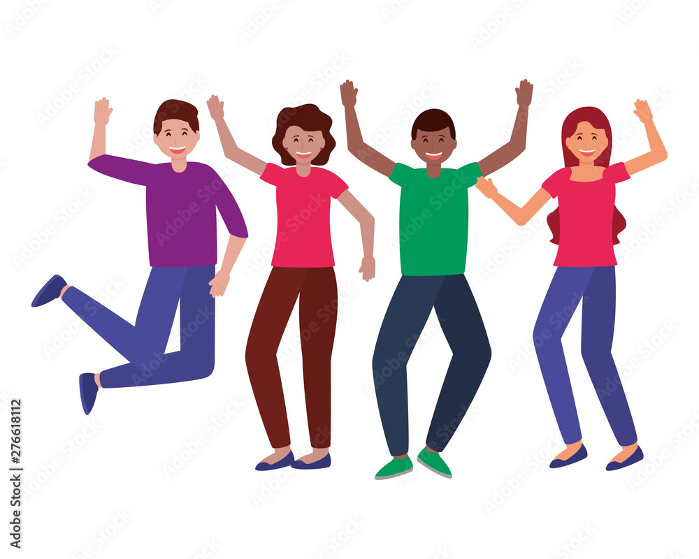 Fototapeta premium happy young people