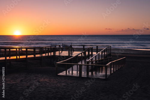 Sunrise in the Pinamar city, Buenos Aires, Argentina