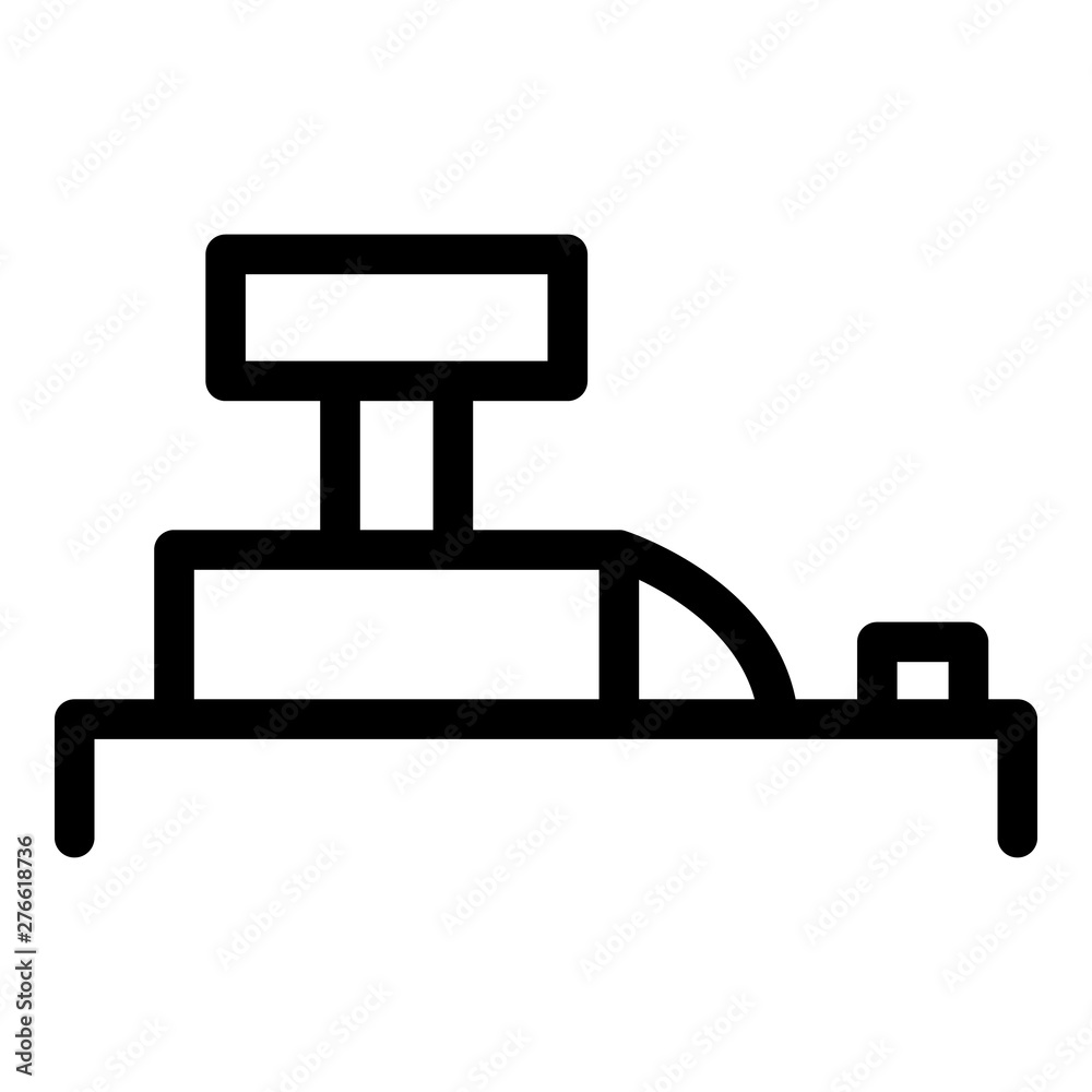 Cashier equipment icon. Outline cashier equipment vector icon for web design isolated on white background Cashier equipment icon. Outline cashier equipment vector icon for web design isolated on white background