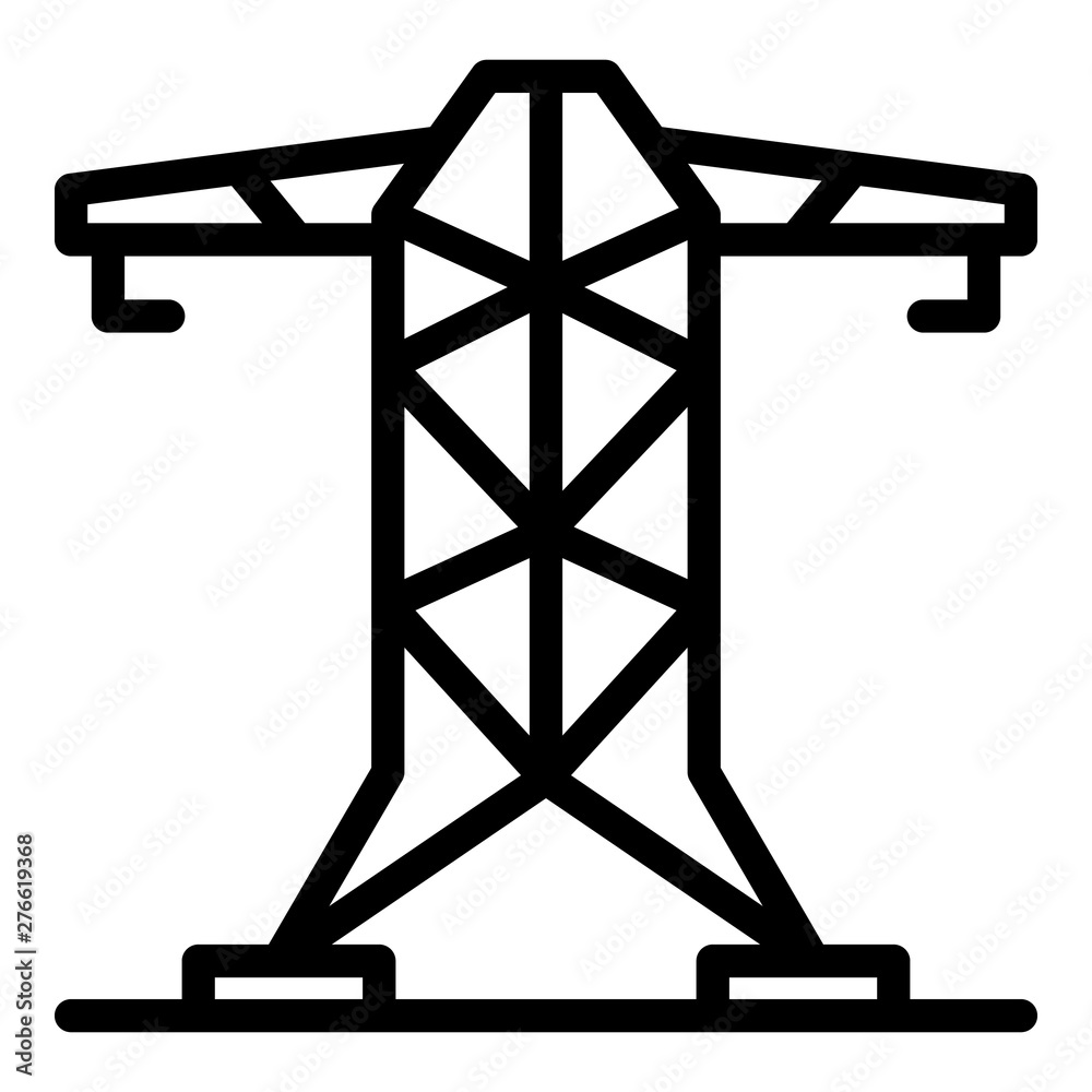 Electric tower icon. Outline electric tower vector icon for web design isolated on white background Electric tower icon. Outline electric tower vector icon for web design isolated on white background