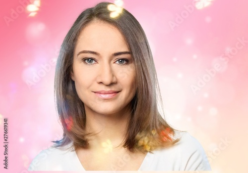 Portrait of beautiful young woman with make-up