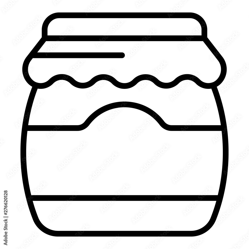 Tasty jam jar icon. Outline tasty jam jar vector icon for web design isolated on white background Tasty jam jar icon. Outline tasty jam jar vector icon for web design isolated on white background