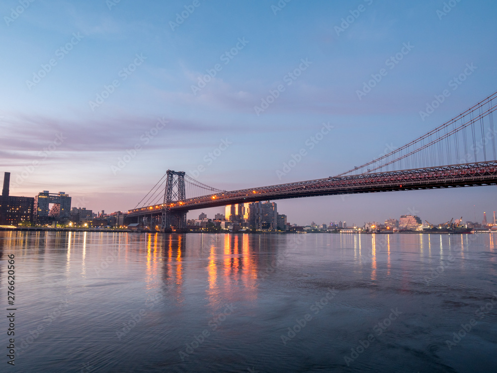 Early Morning View of the Williamsburg Bridge From Manhattan
