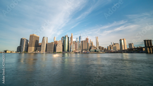 Wide Angle View of Manhattan From the New Jersey Side in the Morning © porqueno