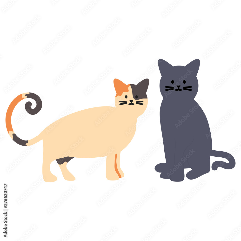 Fototapeta premium cute cats mascots adorables characters