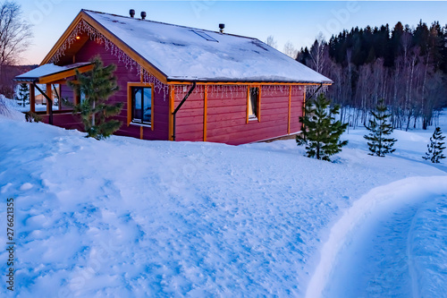 Cottage in Karelia. Winter ...