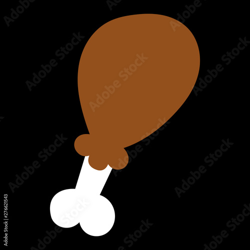 BBQ Chicken Leg Drumstick Meat Dish Cartoon