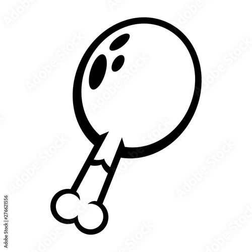 BBQ Chicken Leg Drumstick Meat Dish Cartoon