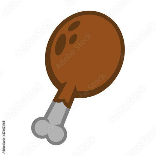 BBQ Chicken Leg Drumstick Meat Dish Cartoon