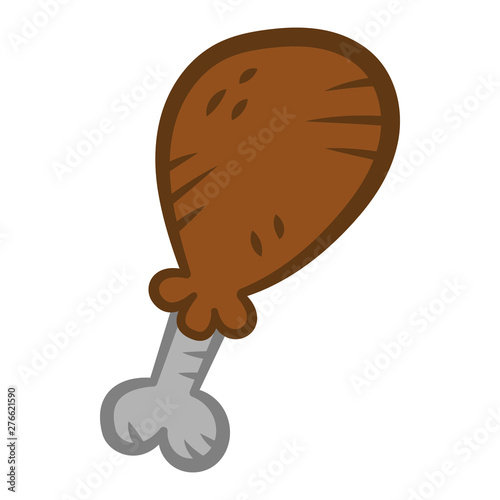 BBQ Chicken Leg Drumstick Meat Dish Cartoon