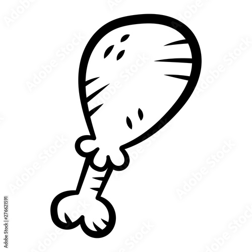 BBQ Chicken Leg Drumstick Meat Dish Cartoon
