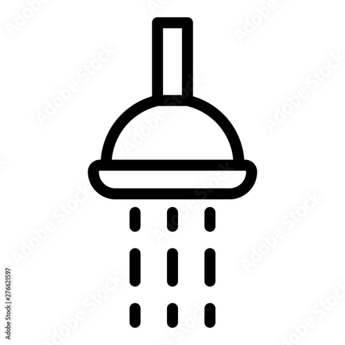 Bathroom drain icon. Outline bathroom drain vector icon for web design isolated on white background