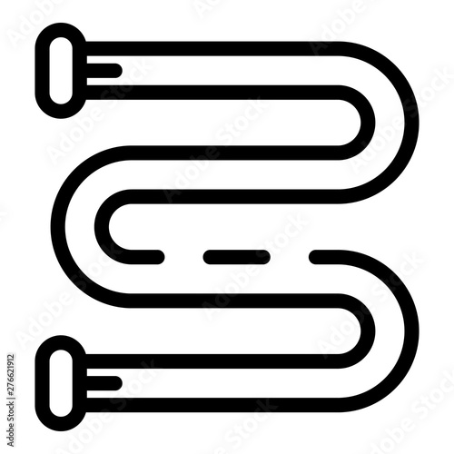 Heater pipe icon. Outline heater pipe vector icon for web design isolated on white background