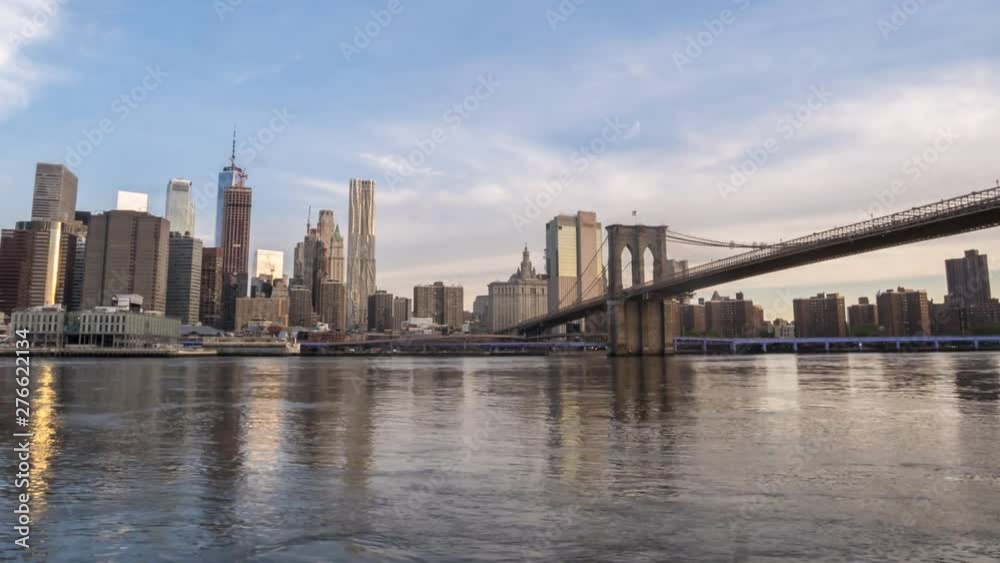 Time Lapse of Manhattan Island from Queens During the Early Monring Time Lapse of Manhattan Island from Queens During the Early Monring