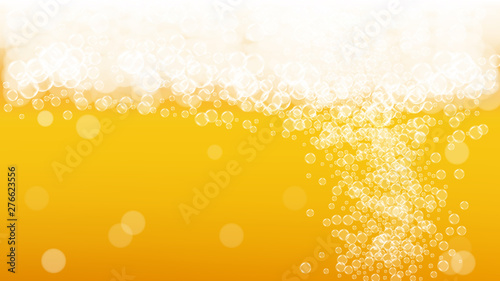 Craft beer background. Lager splash. Oktoberfest foam.