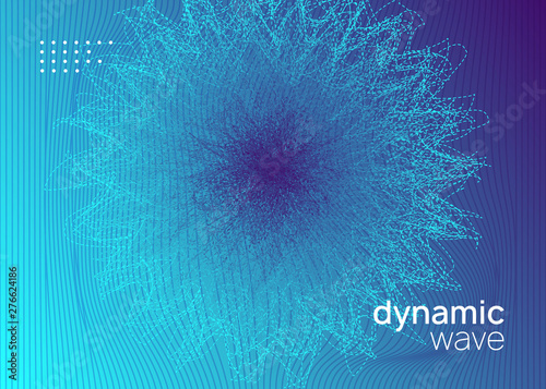 Abstract music flyer. Techno dj party. Electro dance event. Electronic trance sound. Club poster.