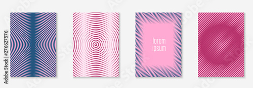 Minimalistic cover template set with gradients