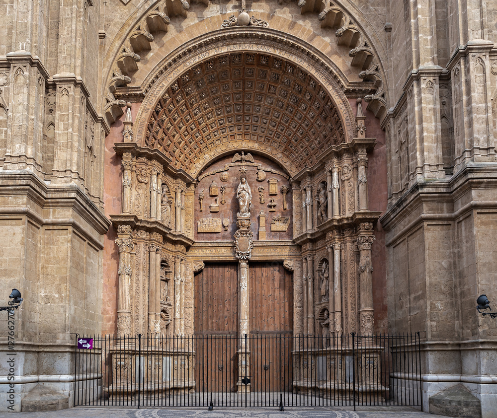 facade of the Cathedral of Palma de Mallorca, Spain facade of the Cathedral of Palma de Mallorca, Spain