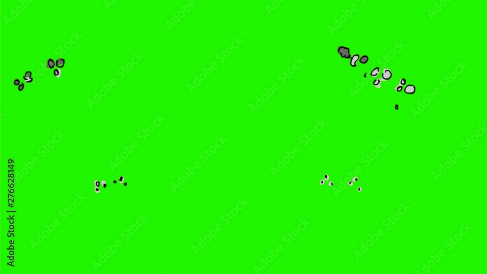 2d Animation motion graphics drawing of a black round ball bomb with ...