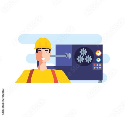 Isolated avatar of professional worker design