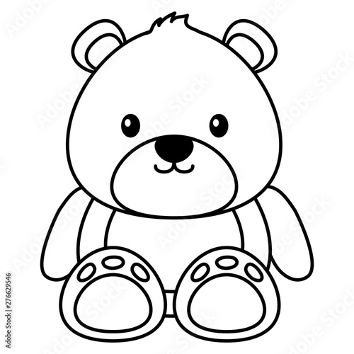 bear toy on white background
