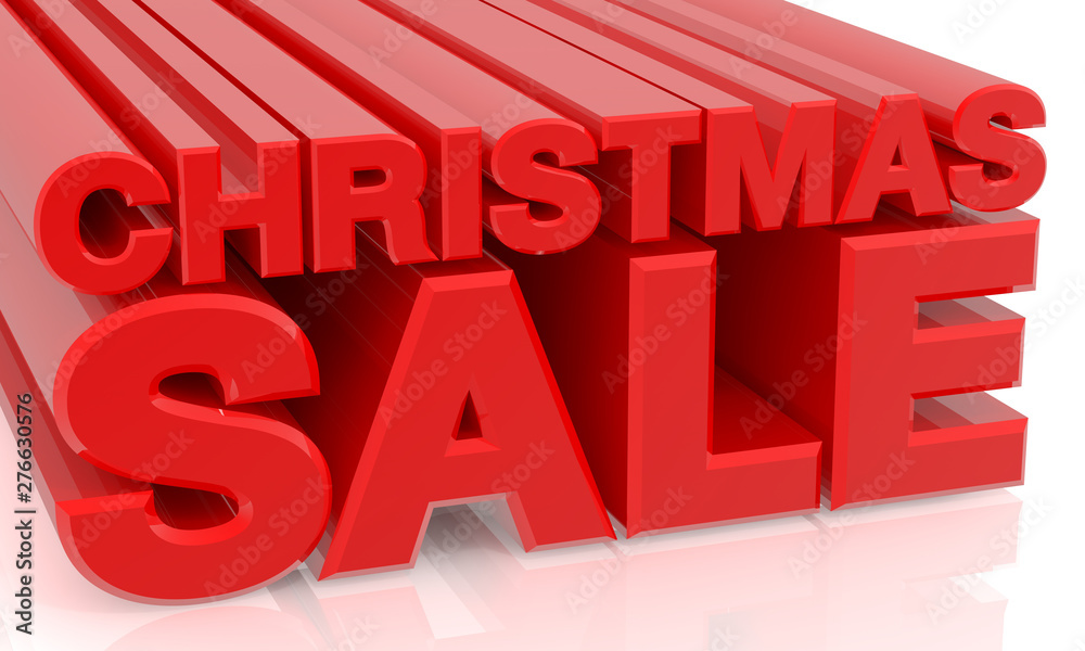 CHRISTMAS SALE word on white background 3d rendering CHRISTMAS SALE word on white background 3d rendering
