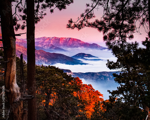 Mountain Sunset Above the Clouds photo