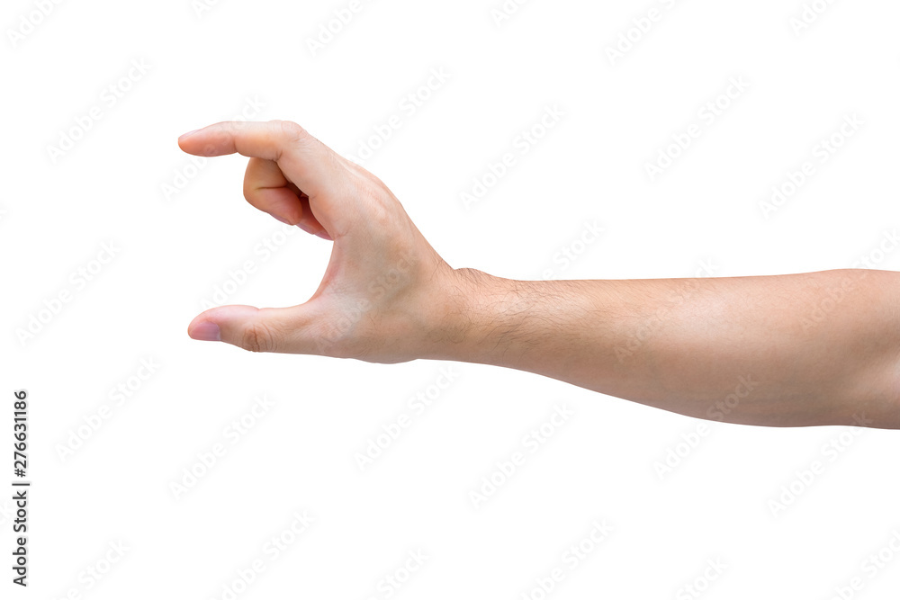 Man hand holding isolated on white background with clipping path. Man hand holding isolated on white background with clipping path.