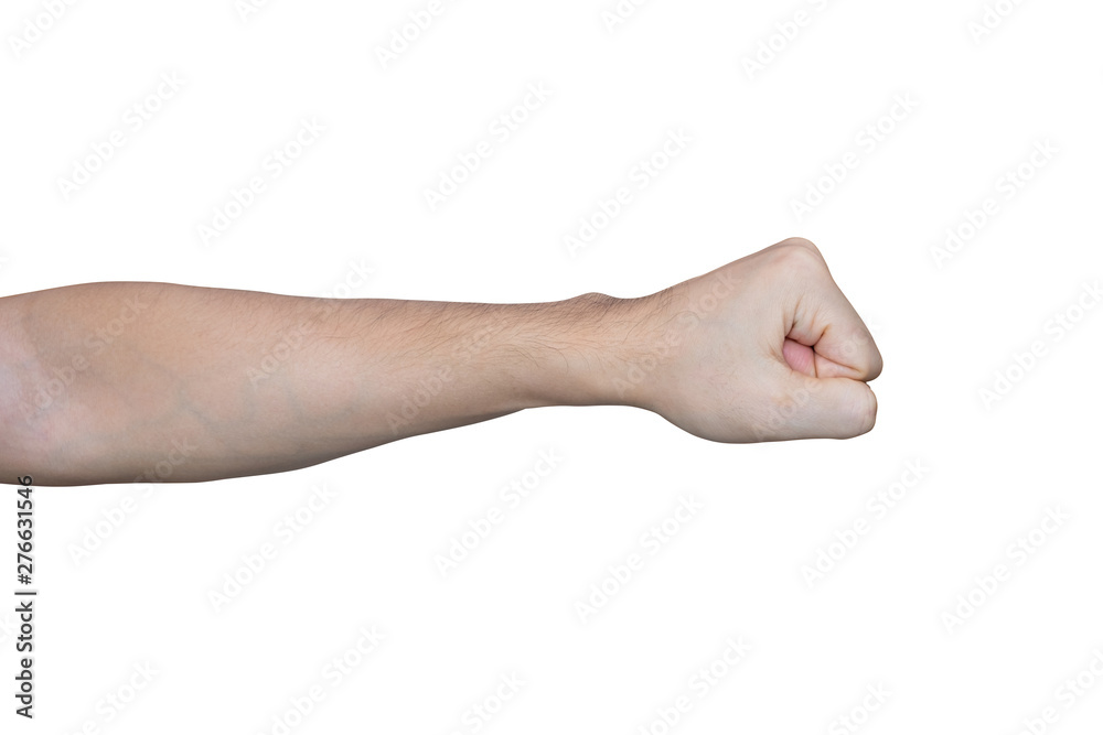 Man hand with fist isolated on white background with clipping path. Man hand with fist isolated on white background with clipping path.