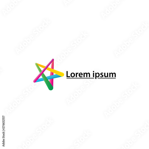 star colorfull logo vector design