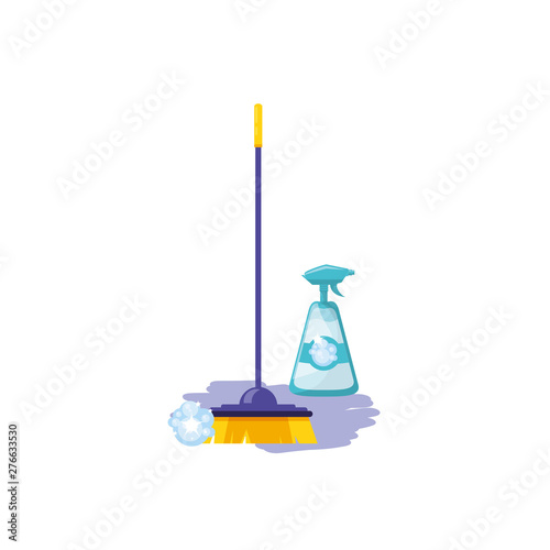 Isolated cleaning detergent and brush design
