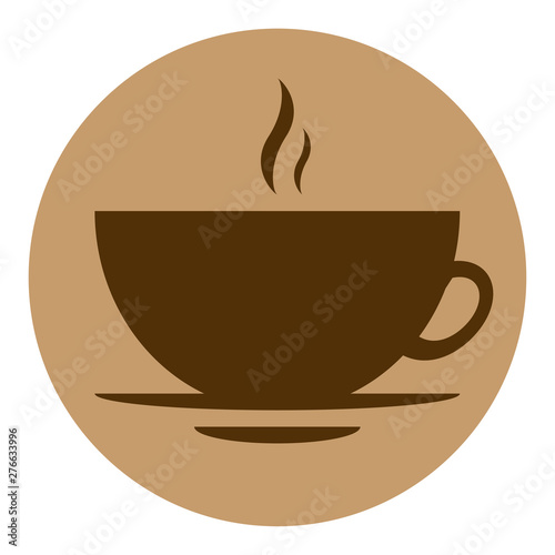 round vector icon of coffee design