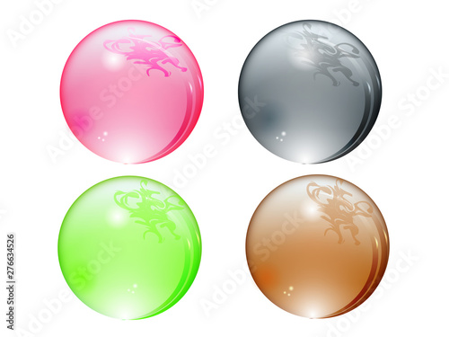Set of round art abstract , colorful banners shapes.  Illustration design.