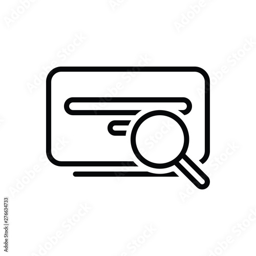 Black line icon for search 