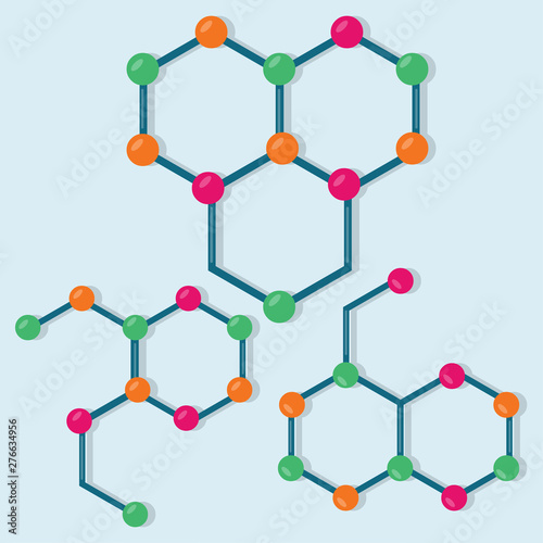 Fototapeta Naklejka Na Ścianę i Meble -  molecular structure isolated for science concept icon vector illustration