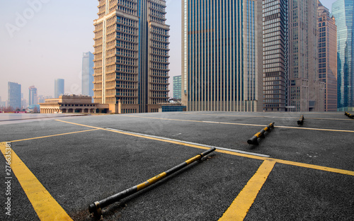 Photography The century avenue of street scene in shanghai Lujiazui,China.