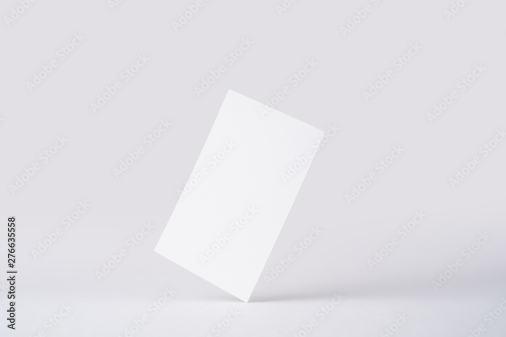 front view of white business card on white front view of white business card on white