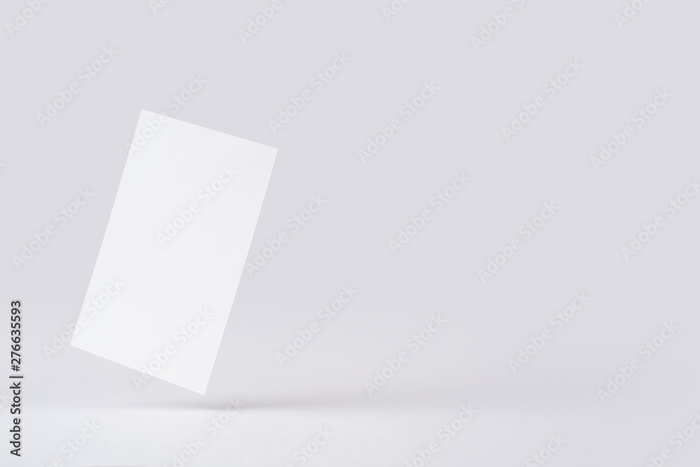front view of white business card on white front view of white business card on white