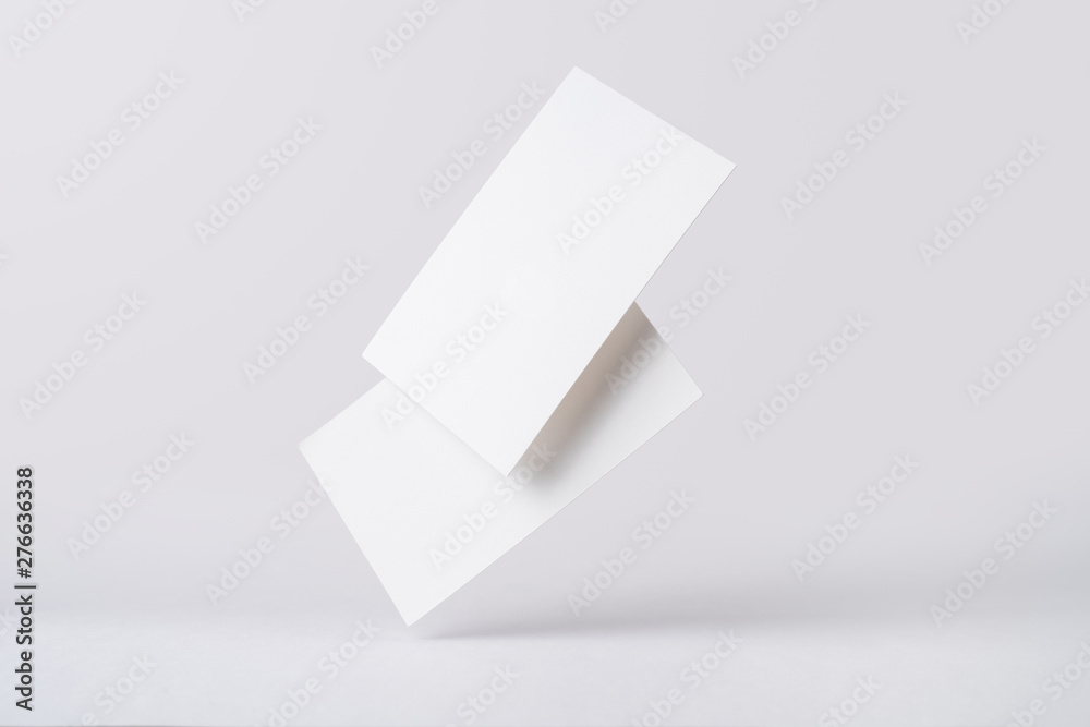 front view of white business card on white front view of white business card on white