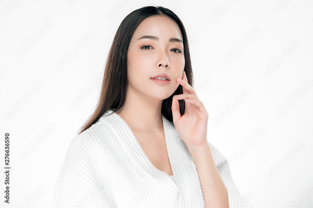 Beautiful Young Asian Woman with Clean Fresh Skin, Beautiful Young Asian Woman with Clean Fresh Skin,