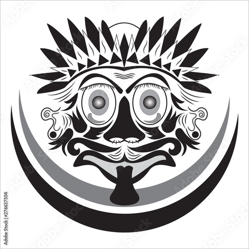 vintage Vector illustration of mask