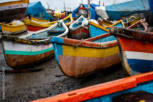 colorful fishing boats © Deepak