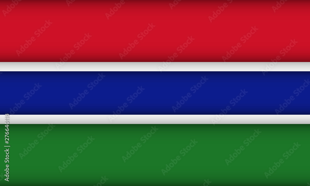 Naklejka premium Flag of Gambia.