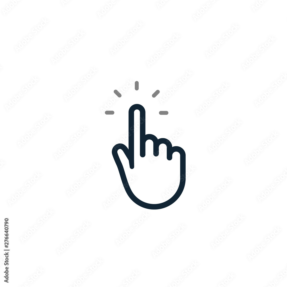 Hand pointer click icon cursor button finger click mouse touch symbol