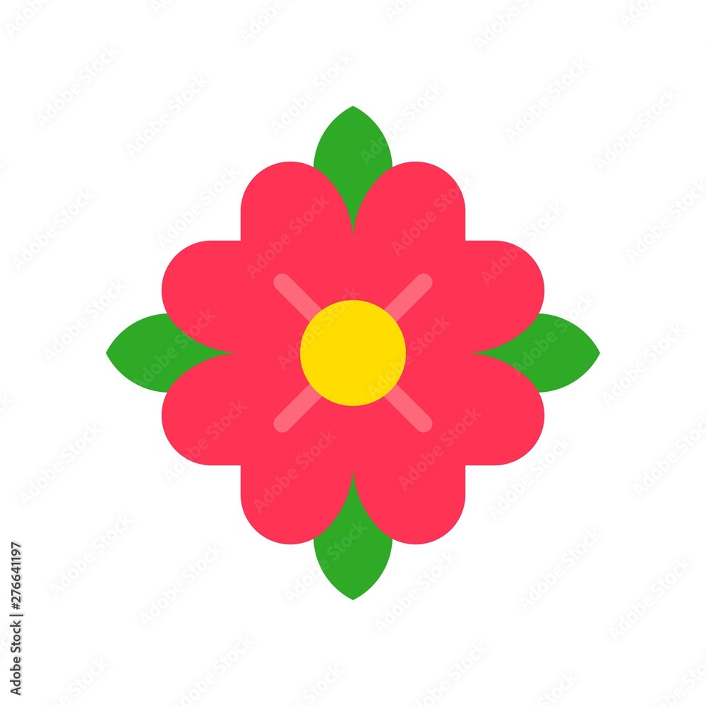 Tropical flower vector, tropical related flat style icon Tropical flower vector, tropical related flat style icon