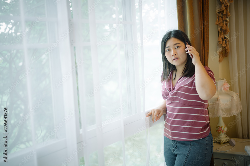 Woman traveler stay in high quality hotel room Woman traveler stay in high quality hotel room