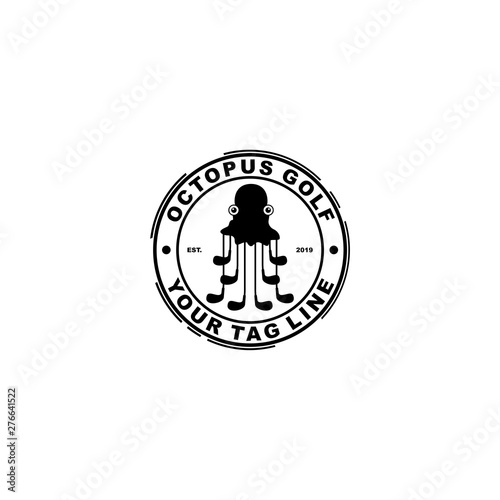octopus golf logo design